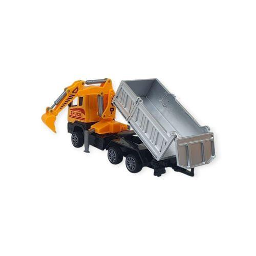 İş Makinası Taşıyan Sürtmeli Çekici Araç Seti - İnşaat Seti