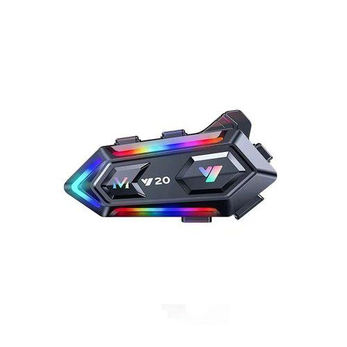 Y20 Motor Kurye Kask Kulaklık Rgb Modlu Bluetooth Motosiklet Kulaklık 5 3 Bluetooth Interkom
