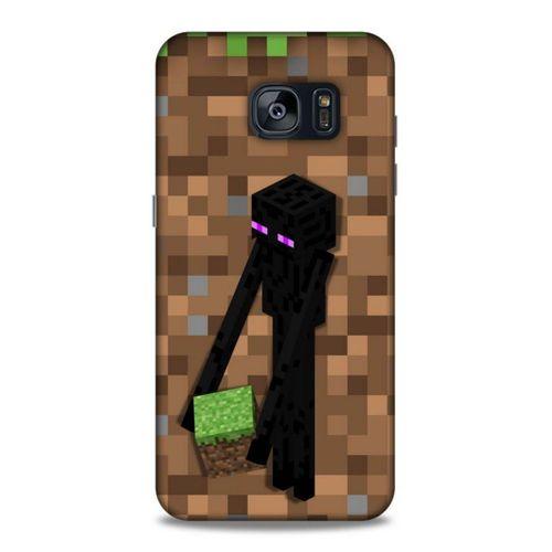 Lopard Samsung Galaxy S7 Edge Uyumlu Kılıf PiXel (26) Tpu Silikon Kılıf Kahverengi MC