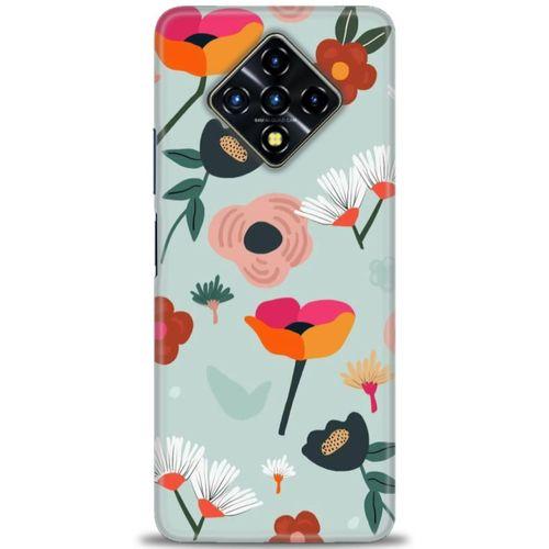 Infinix Zero 8 Kılıf HD Baskılı Kılıf - Çiçekli Dallar + Tam Ekran Koruyucu