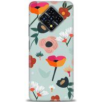 Infinix Zero 8 Kılıf HD Baskılı Kılıf - Çiçekli Dallar + Tam Ekran Koruyucu