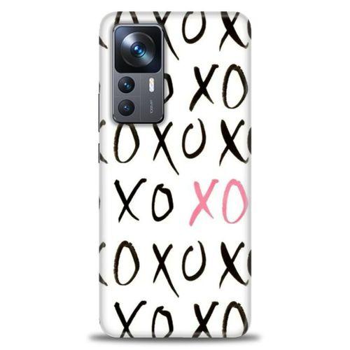 Xiaomi Mi 12T Pro Kılıf HD Baskılı Kılıf - XOXO + Tam Ekran Koruyucu