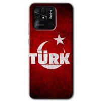 Redmi 10C Kılıf HD Desen Baskılı Arka Kapak - Ayyıldız Türk