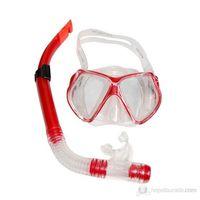 Yetişkin Maske Şnorkel Set 4105 KIRMIZI