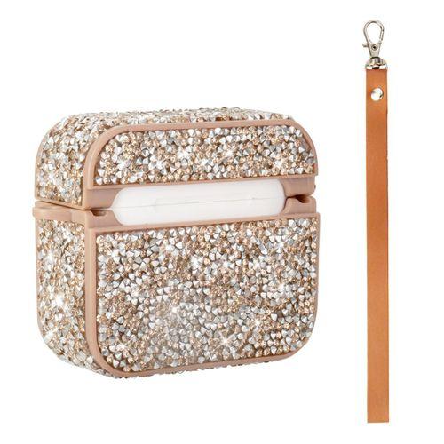 Apple Airpods 3. Nesil Zore Airbag 45 Bilek Askı Aparatlı Simli Şeffaf Kılıf