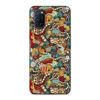 Oppo A92 Kılıf Doodle Yeni Filmler Arka Kapak Silikon Koruma Full Koruyucu
