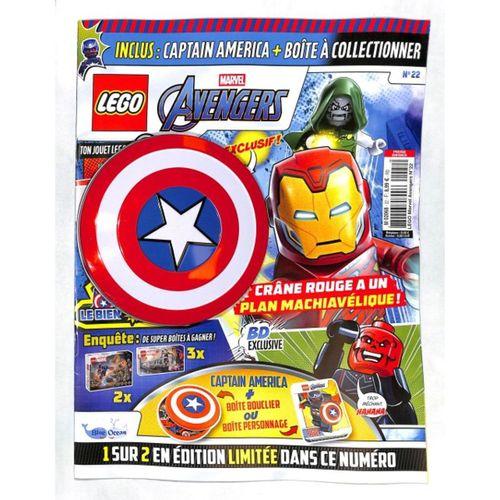 Lego Marvel Avengers Aylık Dergi- Captan America Metal Kutu - Fransızca