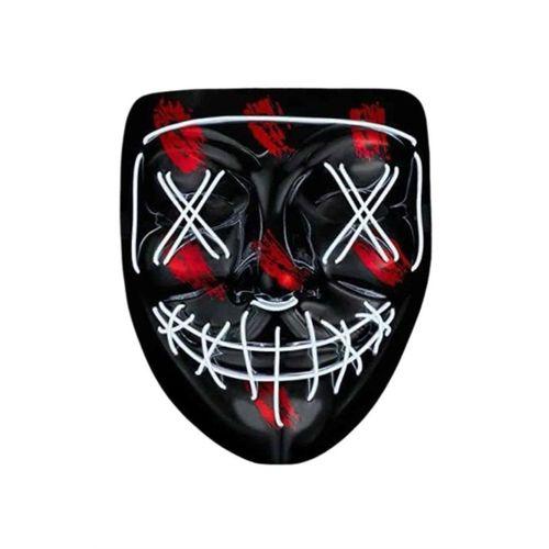 Hallowen Parti Maskesi Neon Led Işıklı Maske 3 Modlu Cadılar Bayramı Maskesi