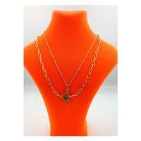 Gold Renk Zincir Figürlü Kararmaz Özel Tasarım Kolye