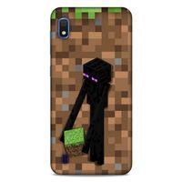 Lopard Samsung Galaxy A10 Uyumlu Kılıf PiXel (26) Tpu Silikon Kılıf Kahverengi MC