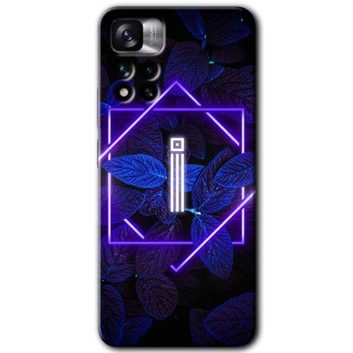 Xiaomi Redmi Note 11 Pro Plus 5G HD Baskılı Kılıf + 9D Tam Ekran Koruyucu - Yaprak İ Harfi