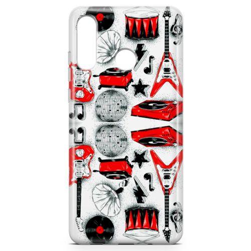 Huawei P30 Lite Kılıf Elektro Gitar Bateri Arka Kapak Koruma Desenli Full Koruyucu