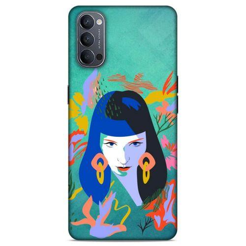 Lopard Oppo Reno 4 Uyumlu Kılıf Sürreal Yüzler ♀ (12) Koruyucu Silikon Desenli