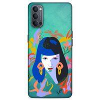 Lopard Oppo Reno 4 Uyumlu Kılıf Sürreal Yüzler ♀ (12) Koruyucu Silikon Desenli