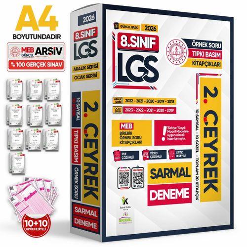 2026 8 Sınıf LGS 2 ÇEYREK Aralık-Ocak Ayı MEB Örnek Soru Tıpkı Basım Sarmal Deneme Paketi Çözümlü