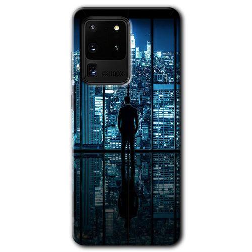Samsung Galaxy S20 Ultra HD Baskılı Kılıf + 9D Tam Ekran Koruyucu - Şehir Manzarası