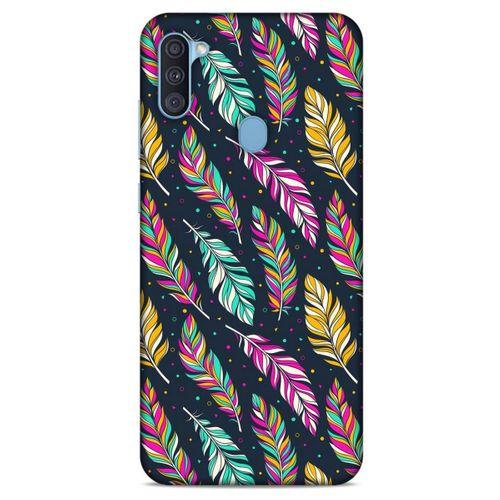 Samsung Galaxy A11 Kılıf Desenli Özel Seri Tüyler (47) Crystal Flex Kılıf