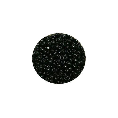 Dökme Cam Kum Boncuk (11/0) 2 mm - 60 Gram - Siyah - BNC045