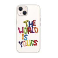 iPhone 13 The World Is Yours Premium Şeffaf Silikon Kılıf