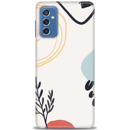 Samsung Galaxy M52 5G Kılıf HD Baskılı Kılıf - Siyah Dal + Tam Ekran Koruyucu