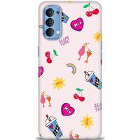 Oppo Reno 4 Kılıf HD Baskılı Kılıf - Glam Time + Tam Ekran Koruyucu