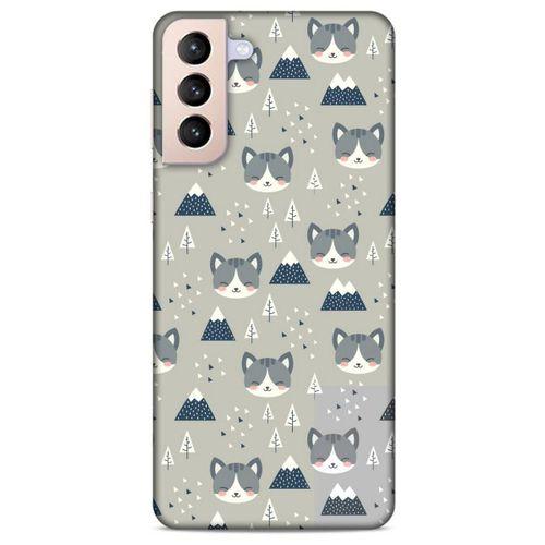 Lopard Samsung Galaxy S21 Plus Uyumlu Kılıf Kediler (25) Antişok Kapak Kış