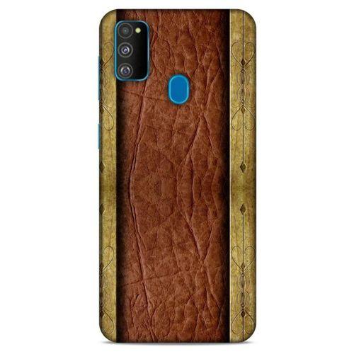 Samsung Galaxy M30s Kılıf Patchwork (24) Darbe Emici Kılıf Kahve Sarı