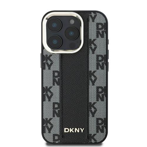 Apple iPhone 16 Pro Kılıf DKNY Orjinal Lisanslı M-safe Şarj Özellikli 3D Yazılı Checkered Pattern Kapak