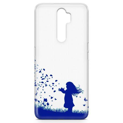 Oppo A5 2020 Kılıf Özgür Kız Arka Kapak Koruma Desenli Full Koruyucu
