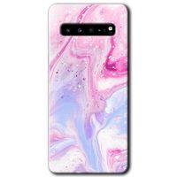 Potkal Hediye Fabrikası Samsung Galaxy S10 Plus HD Baskılı Kılıf + 9D Tam Ekran Koruyucu - Kabarmış Leke
