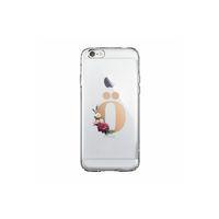 iPhone 6 / 6s Şeffaf Kılıf Gold Renkli Çiçekli Ö Harfli Desenli
