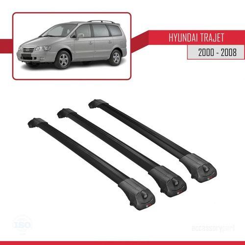 Hyundai Trajet 2000-2008 Arası ile uyumlu ACE-1 Ara Atkı Tavan Barı SİYAH 3 ADET BAR