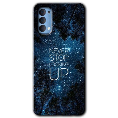 OPPO Oppo Reno 4 Kılıf HD Desen Baskılı Arka Kapak + Temperli Cam - Stars Wallpaper