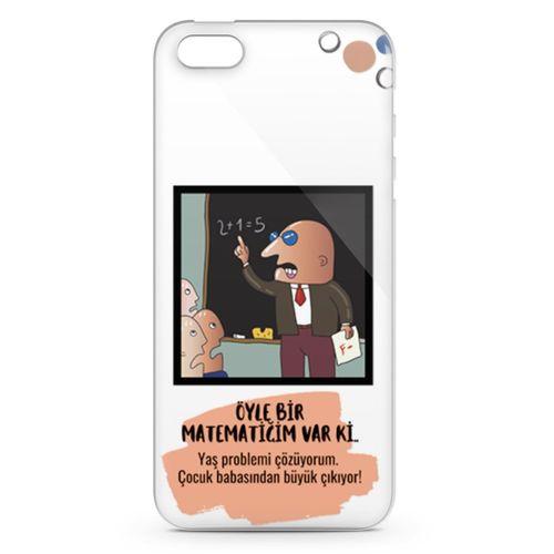 Apple iPhone SE Kılıf Caps Matematik Arka Kapak Koruma Desenli Full Koruyucu