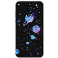 Huawei Mate 10 Lite Kılıf Baskılı Kapak - Samanyolu Galaksi + 5D Tam Kaplayan Cam