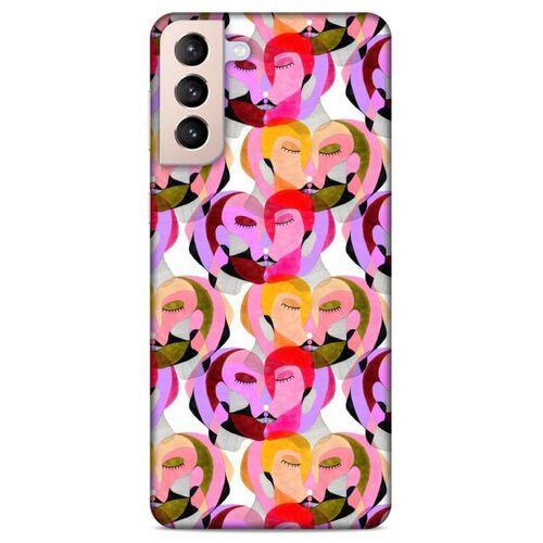 Lopard Samsung Galaxy S21 Plus Uyumlu Kılıf Sürreal Yüzler ♀ (2) Kabı Desenli