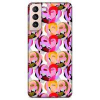 Lopard Samsung Galaxy S21 Plus Uyumlu Kılıf Sürreal Yüzler ♀ (2) Kabı Desenli
