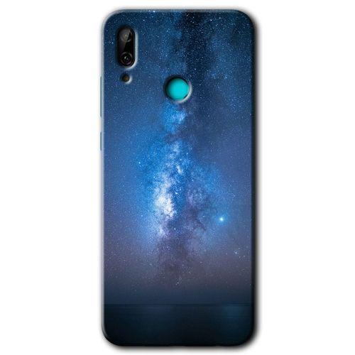 MRCİLETİSİM Huawei P smart 2019 Kılıf Baskılı Kapak - Samanyolu +Tam Kaplayan Mat Seramik