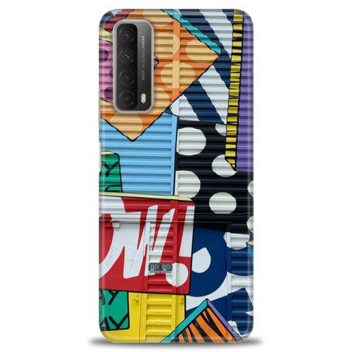 Huawei P Smart 2021 Kılıf HD Baskılı Kılıf - Grafiti + Tam Ekran Koruyucu