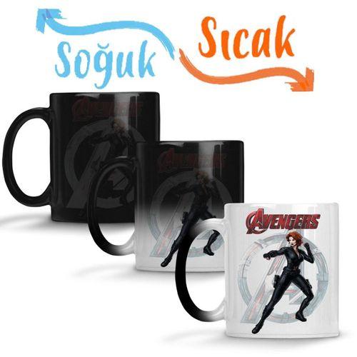 Avengers Viüva Negra Sihirli Kupa Bardak Porselen