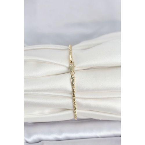 CM 14K Gold Renk Burgulu Zincir Model Kadın Bileklik