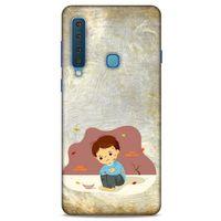 Samsung Galaxy A9 2018 Kılıf Depresyon (10) Full Koruma Kılıfı Yeşil Turuncu