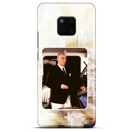 General Mobile GM 20 Kılıf Atatürk (24) Darbe Emici Kılıf Eskitilmiş Beyaz
