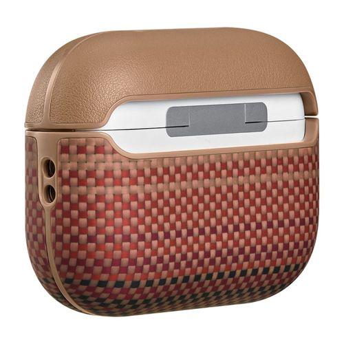 Apple Airpods Pro 3 Kılıf Aramid Fiber Pitaka Tactile Woven Sunset-Moonrise Serisi Kapak