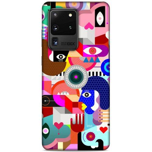 Lopard Samsung Galaxy S20 Ultra Uyumlu Kılıf Soyut Sanat (21) Baskılı Koruyucu Kapak