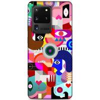 Lopard Samsung Galaxy S20 Ultra Uyumlu Kılıf Soyut Sanat (21) Baskılı Koruyucu Kapak