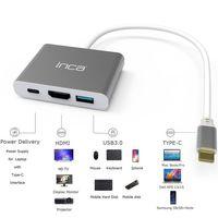 Inca Itpc-04tx Type-c Hub Hdmı 4k@30hz Usb3.0+pd100w Akım Ve Voltaj Korumalı Alüminyum Çoklayıcı