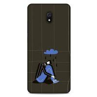 Xiaomi Redmi 8A Kılıf Depresyon (33) Hybrid Kılıf Kahve Toz Pembe