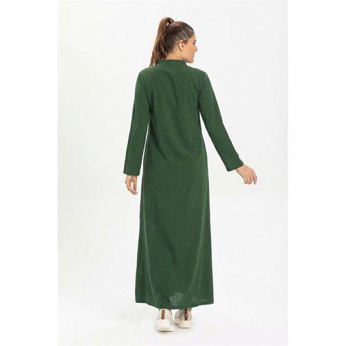 Cemre Şile Bezi Mevsimlik Ferace Yeşil Ysl