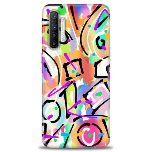 Realme XT Kılıf HD Baskılı Kılıf - Renkler ve Çizgiler + Tam Ekran Koruyucu